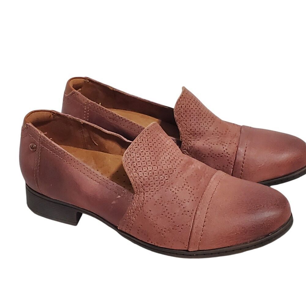 Cobb Hill by Rockport Crosbie Loafer Womens Size 7.5/38 Leather Slip On Brown‎